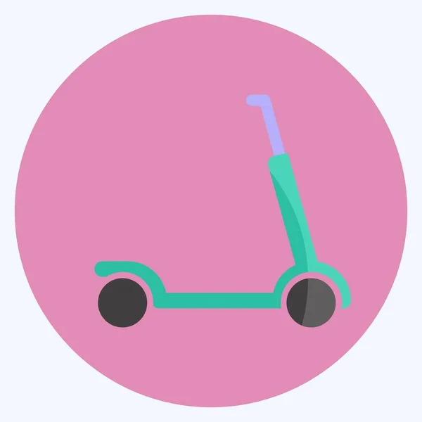 Icon Scootie Suitable Toy Symbol Flat Style Simple Design Editable — Image vectorielle