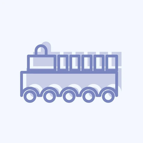 Icon Toy Train Suitable Toy Symbol Two Tone Style Simple — Stockvektor