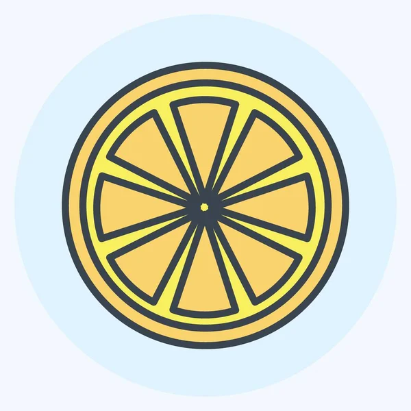 Simge portakalı. Meyve ve sebze sembolü için uygun. renk arkadaşı stili. Basit dizayn edilebilir. tasarım şablonu. Basit gösterim