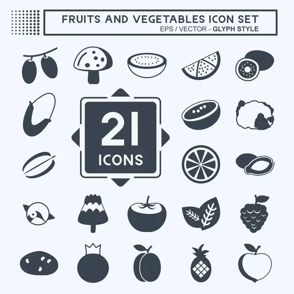 Meyveler ve Sebze Simgesi. Eğitim sembolü için uygun. Kabartma tarzı. Basit dizayn edilebilir. tasarım şablonu. Basit gösterim