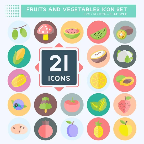 Meyveler ve Sebze Simgesi. Eğitim sembolü için uygun. Düz stil. Basit dizayn edilebilir. tasarım şablonu. Basit gösterim