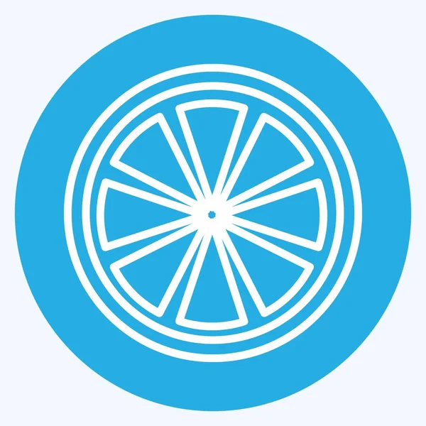 Simge portakalı. Meyve ve sebze sembolü için uygun. Mavi gözlü. Basit dizayn edilebilir. tasarım şablonu