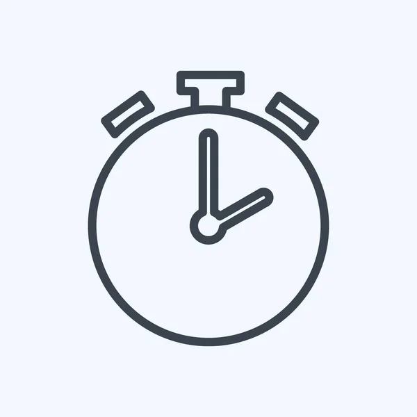 Icono Alarma Adecuado Para Infografías Símbolo Estilo Línea Diseño Simple — Vector de stock