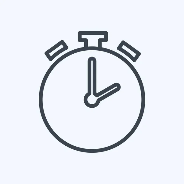 Icon Alarm Suitable Infographics Symbol Line Style Simple Design Editable — Archivo Imágenes Vectoriales