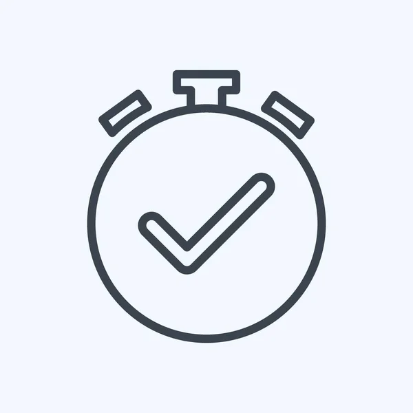 Icon Alarm Suitable Infographics Symbol Line Style Simple Design Editable — Vetor de Stock