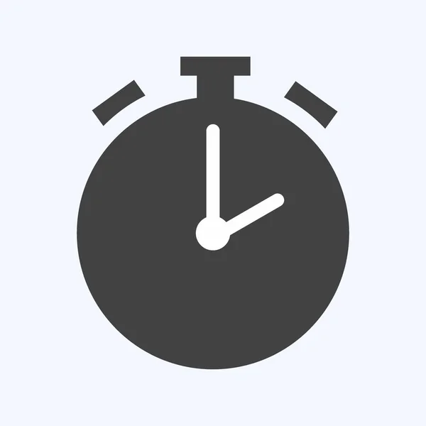 Icon Alarm Suitable Infographics Symbol Glyph Style Simple Design Editable — Image vectorielle