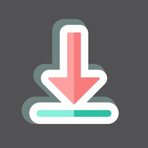 Sticker Get App Suitable Infographics Symbol Simple Design Editable Design — Vetor de Stock