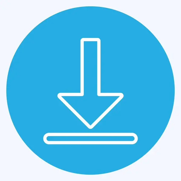 Icon Get App Vhodný Pro Infographics Symbol Stylu Modrých Očí — Stockový vektor