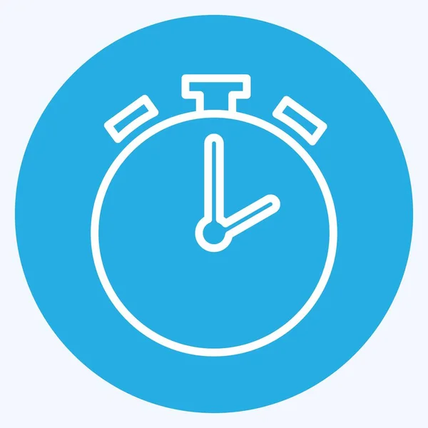 Icon Alarm Suitable Infographics Symbol Blue Eyes Style Simple Design — Stockvektor