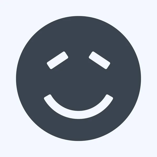 Icon Emoticon Shy Suitable Emoticon Symbol Glyph Style Simple Design — Stockvektor