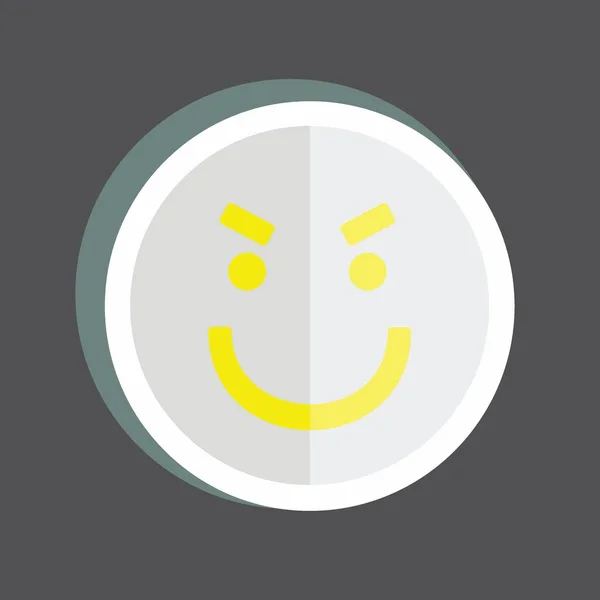 Sticker Emoticon Verrast Geschikt Voor Emoticon Symbool Eenvoudig Ontwerp Bewerkbaar — Stockvector