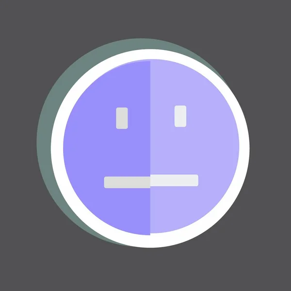 Sticker Emoticon Niet Praten Geschikt Voor Emoticon Symbool Eenvoudig Ontwerp — Stockvector