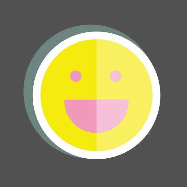 Etiket Duygu Simgesi Gülüyor. Duygu Simgesi için uygun. Basit dizayn edilebilir. tasarım şablonu. Basit gösterim