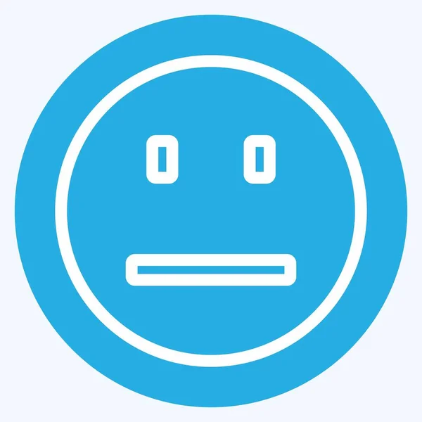Icon Emoticon Talking Suitable Emoticon Symbol Blue Eyes Style Simple — Stockvektor