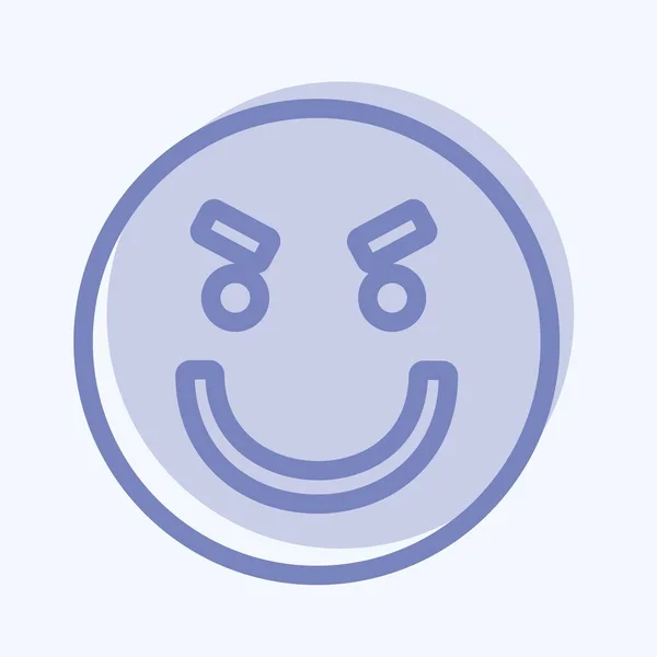 Ikoon Emoticon Verrast Geschikt Voor Emoticon Symbool Twee Toonsstijl Eenvoudig — Stockvector
