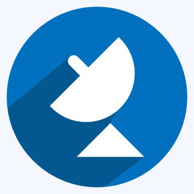 Simge GPS. Mobil Uygulamalar sembolü için uygun. Uzun gölge tarzı. Basit dizayn edilebilir. tasarım şablonu. Basit gösterim