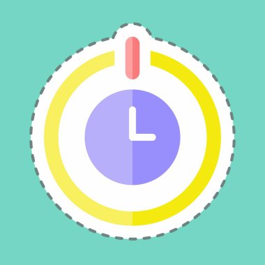 Çıkartma hattı zamanlanmış gücü & kapalı olarak kesti. Mobil Uygulamalar sembolü için uygun. Basit dizayn edilebilir. tasarım şablonu. Basit gösterim