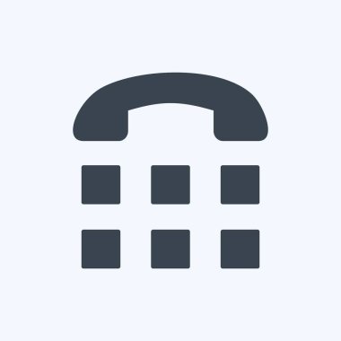 Simge Teletype. Mobil Uygulamalar sembolü için uygun. Kabartma tarzı. Basit dizayn edilebilir. tasarım şablonu. Basit gösterim