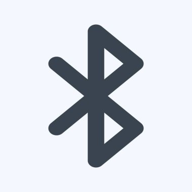 Simge Bluetooth. Mobil Uygulamalar sembolü için uygun. Kabartma tarzı. Basit dizayn edilebilir. tasarım şablonu. Basit gösterim