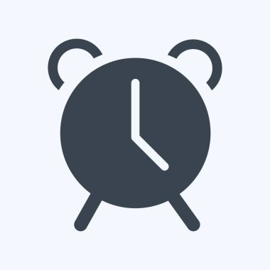 Simge Alarmı. Mobil Uygulamalar sembolü için uygun. Kabartma tarzı. Basit dizayn edilebilir. tasarım şablonu. Basit gösterim