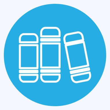 Simge Kitapları. Mobil Uygulamalar sembolü için uygun. Mavi gözlü. Basit dizayn edilebilir. tasarım şablonu. Basit gösterim