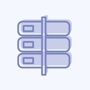 Simge Deposu. Mobil Uygulamalar sembolü için uygun. İki ton stili. Basit dizayn edilebilir. tasarım şablonu. Basit gösterim