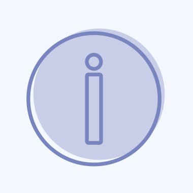 Simge Hakkında. Mobil Uygulamalar sembolü için uygun. İki ton stili. Basit dizayn edilebilir. tasarım şablonu. Basit gösterim