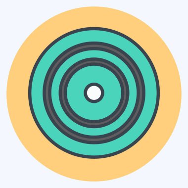 Simgesel Stratejik Odaklanma. Topluluk sembolü için uygun. renk arkadaşı stili. Basit dizayn edilebilir. tasarım şablonu. Basit gösterim