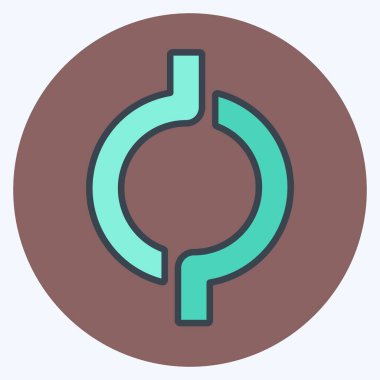 Simge Açık Bağlantısı. Topluluk sembolü için uygun. renk arkadaşı stili. Basit dizayn edilebilir. tasarım şablonu. Basit gösterim