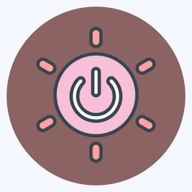 Simge Enerjisi. Topluluk sembolü için uygun. renk arkadaşı stili. Basit dizayn edilebilir. tasarım şablonu. Basit gösterim