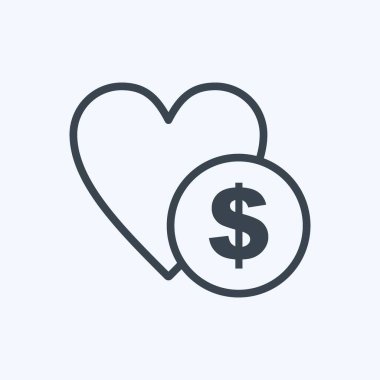 Simge Bağışı. Topluluk sembolü için uygun. Sıra tarzı. Basit dizayn edilebilir. tasarım şablonu. Basit gösterim