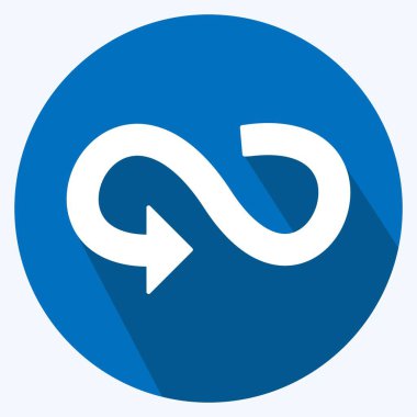 Simge Üretimi. Topluluk sembolü için uygun. Uzun gölge tarzı. Basit dizayn edilebilir. tasarım şablonu. Basit gösterim