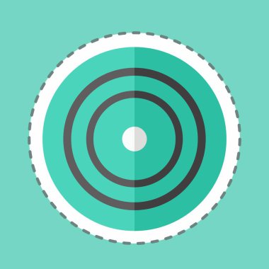 Çıkartma çizgisi Stratejik Odaklanma 'yı kesti. Topluluk sembolü için uygun. Basit dizayn edilebilir. tasarım şablonu. Basit gösterim