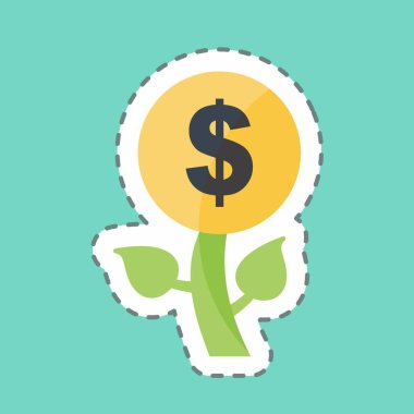 Çıkartma hattı yatırımları kesti. Eğitim sembolü için uygun. Topluluk sembolü için uygun. Basit dizayn edilebilir. tasarım şablonu. Basit gösterim