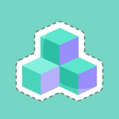 Çıkartma hattı Altyapı 'yı kesti. Topluluk sembolü için uygun. Basit dizayn edilebilir. tasarım şablonu. Basit gösterim