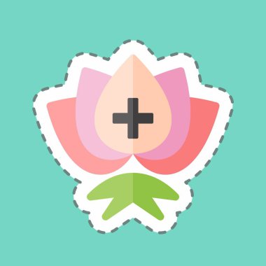 Çıkartma hattı halk sağlığını kesti. Topluluk sembolü için uygun. Basit dizayn edilebilir. tasarım şablonu. Basit gösterim