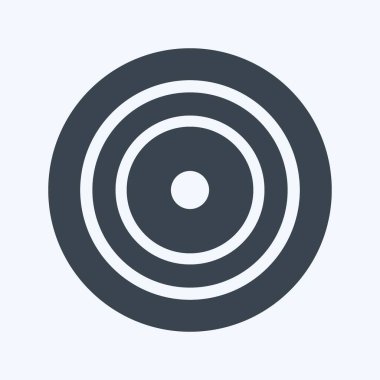 Simgesel Stratejik Odaklanma. Topluluk sembolü için uygun. Kabartma tarzı. Basit dizayn edilebilir. tasarım şablonu. Basit gösterim