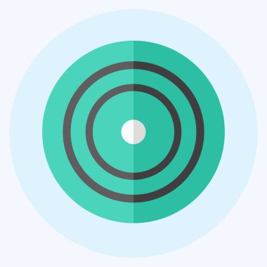 Simgesel Stratejik Odaklanma. Topluluk sembolü için uygun. Düz stil. Basit dizayn edilebilir. tasarım şablonu. Basit gösterim