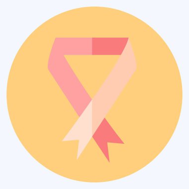 Simge Kurdelesi. Topluluk sembolü için uygun. Düz stil. Basit dizayn edilebilir. tasarım şablonu. Basit gösterim