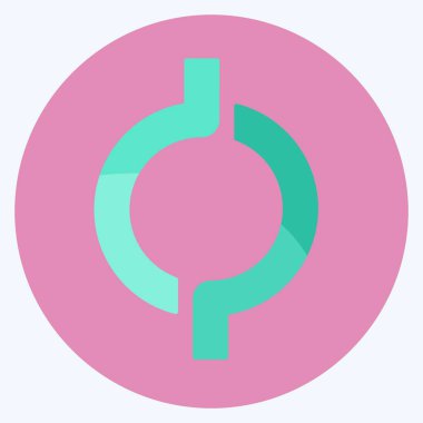 Simge Açık Bağlantısı. Topluluk sembolü için uygun. Düz stil. Basit dizayn edilebilir. tasarım şablonu. Basit gösterim