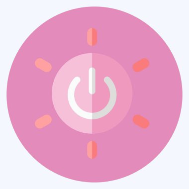 Simge Enerjisi. Topluluk sembolü için uygun. Düz stil. Basit dizayn edilebilir. tasarım şablonu. Basit gösterim