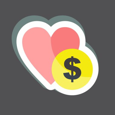 Etiket Bağışı. Topluluk sembolü için uygun. Basit dizayn edilebilir. tasarım şablonu. Basit gösterim