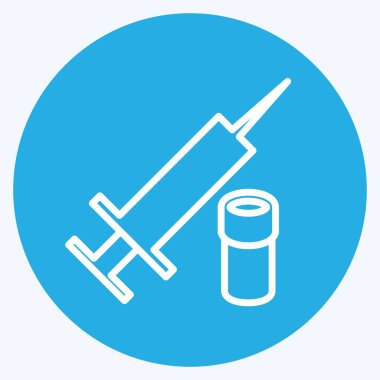 İkon aşısı. Topluluk sembolü için uygun. Mavi gözlü. Basit dizayn edilebilir. tasarım şablonu. Basit gösterim