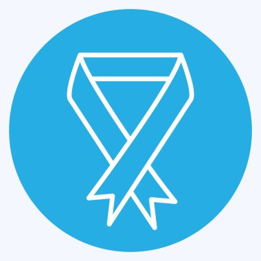 Simge Kurdelesi. Topluluk sembolü için uygun. Mavi gözlü. Basit dizayn edilebilir. tasarım şablonu. Basit gösterim