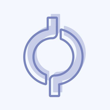 Simge Açık Bağlantısı. Topluluk sembolü için uygun. İki ton stili. Basit dizayn edilebilir. tasarım şablonu. Basit gösterim