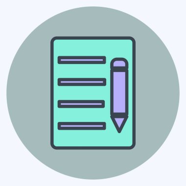 Simge Güncelleme Belgesi. Kullanıcı Arayüzü sembolü için uygun. renk arkadaşı stili. Basit dizayn edilebilir. tasarım şablonu. Basit gösterim