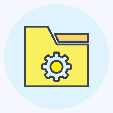 Simge Dizini Ayarları. Kullanıcı Arayüzü sembolü için uygun. renk arkadaşı stili. Basit dizayn edilebilir. tasarım şablonu. Basit gösterim