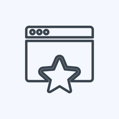 Simge Sevdiği Sayfa. Kullanıcı Arayüzü sembolü için uygun. Sıra tarzı. Basit dizayn edilebilir. tasarım şablonu. Basit gösterim