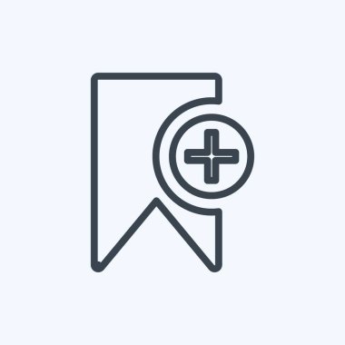 Simge Ekle Yer İmi. Kullanıcı Arayüzü sembolü için uygun. Sıra tarzı. Basit dizayn edilebilir. tasarım şablonu. Basit gösterim