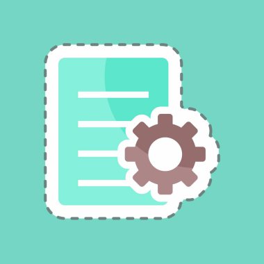 Çıkartma satırı Belge Ayarlarını kesti. Kullanıcı Arayüzü sembolü için uygun. Basit dizayn edilebilir. tasarım şablonu. Basit simge resimli çıkartma satırı Favori Yer imi 'ni kesti. Kullanıcı Arayüzü sembolü için uygun. Basit dizayn edilebilir. tasarım t